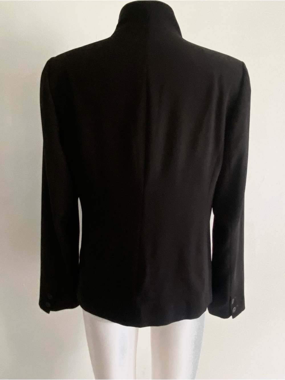NWT EILEEN FISHER Black Notch Collar Blazer Jacket Tropical Suiting  10 - Picture 5 of 13